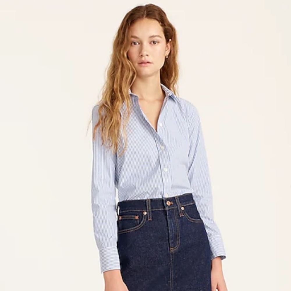 JCrew blue pinstripe dress shirt